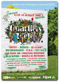 Quartiers d'été 2009 au Parc des Gayeules à Rennes les 15 et 16/07/2009